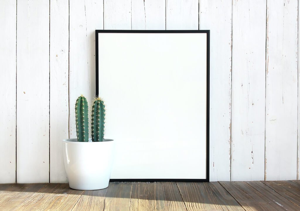 A3 Poster Frame Mockup - Wondis Cokelat